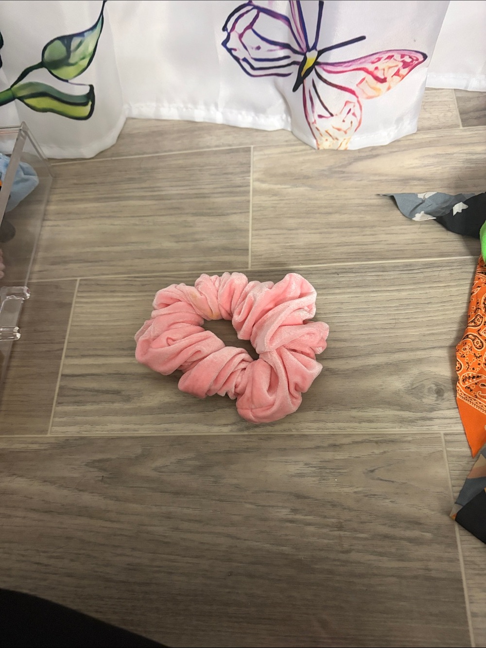 Pink Velvet Scrunchie - Women Accessories